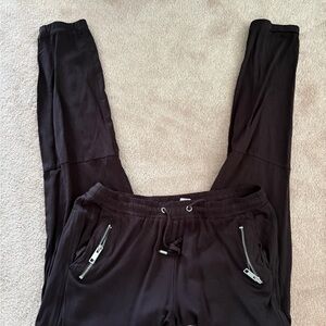 H&M Divided Black Jogger Pants with Zipper Pockets
